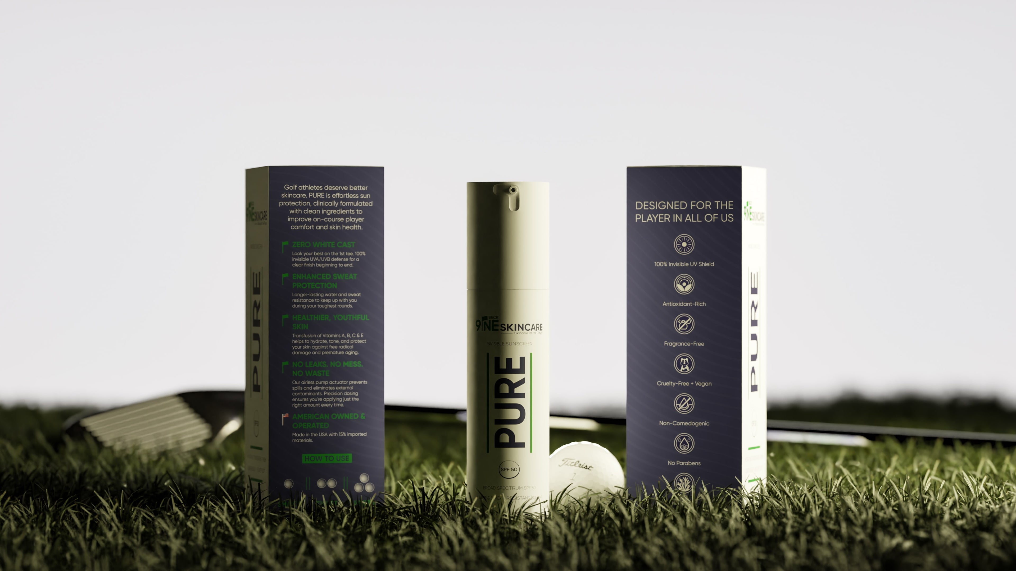 Back9ine Skincare sunscreen benefits for golfers