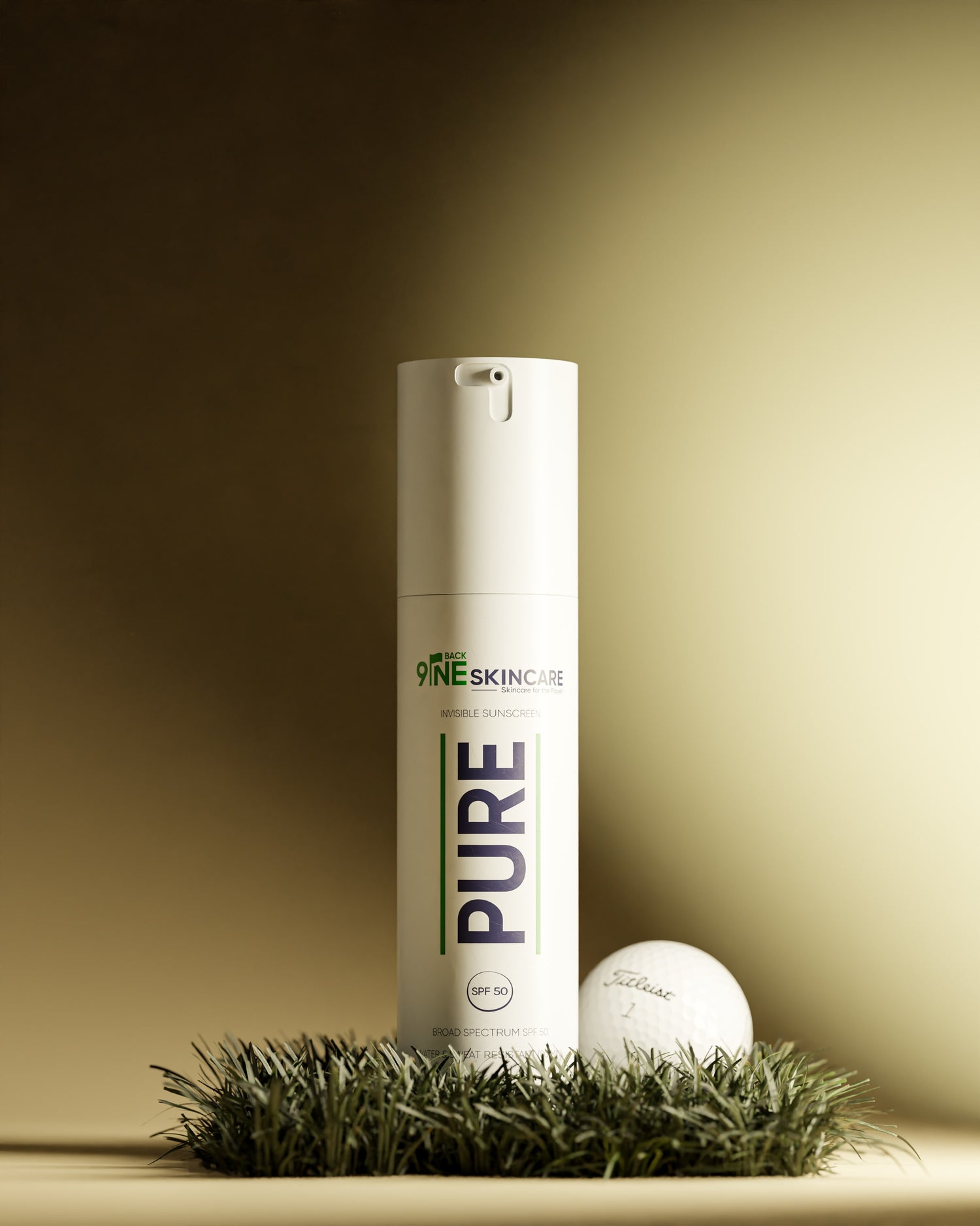 PURE SPF 50 Broad Spectrum Hydrogel Sunscreen - No White Cast, Suitable for All Skin Types, Ideal for Golfers and Outdoor Activities.